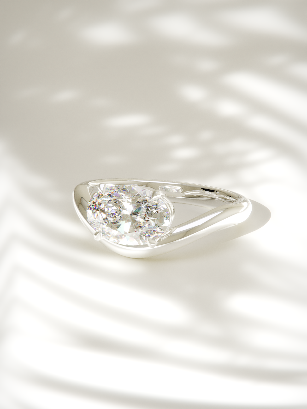 The Arco | East West Oval Solitaire (Copy) (Copy)
