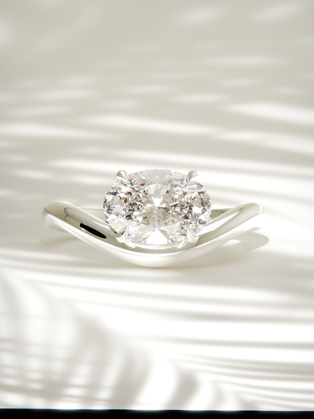 The Arco | East West Oval Solitaire (Copy) (Copy)