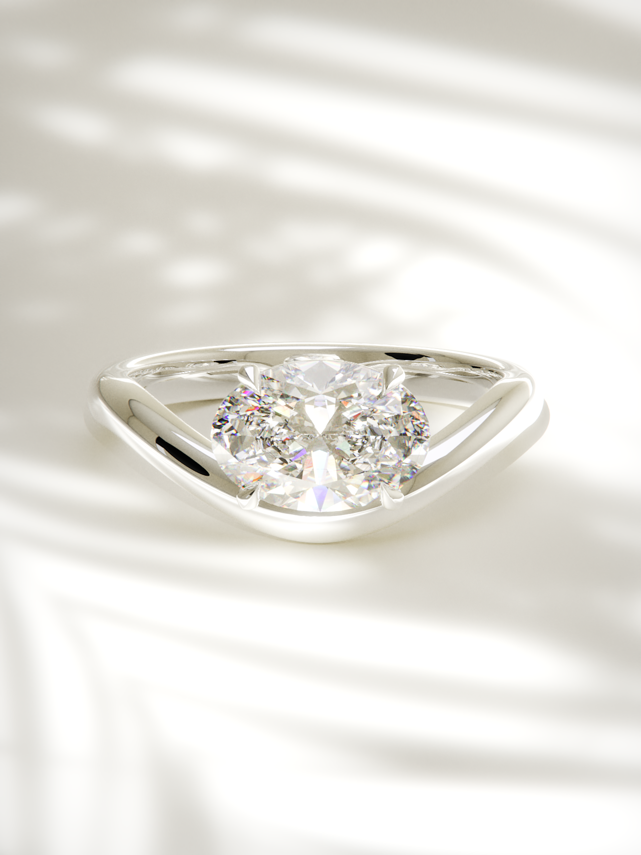 The Arco | East West Oval Solitaire (Copy) (Copy)