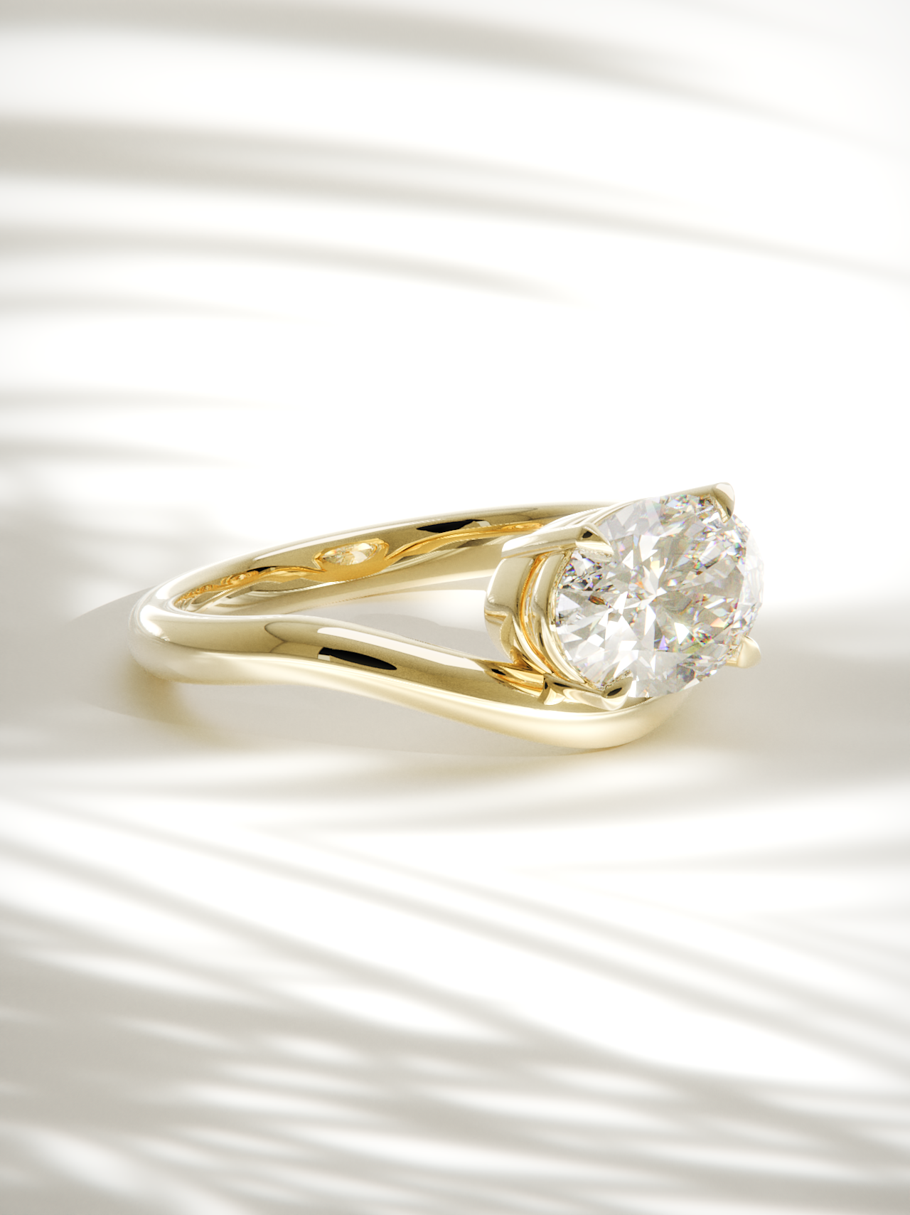 The Arco | East West Oval Solitaire (Copy) (Copy)