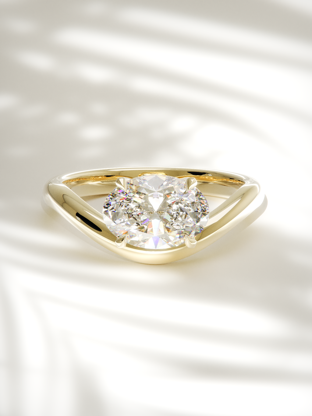 The Arco | East West Oval Solitaire (Copy) (Copy)