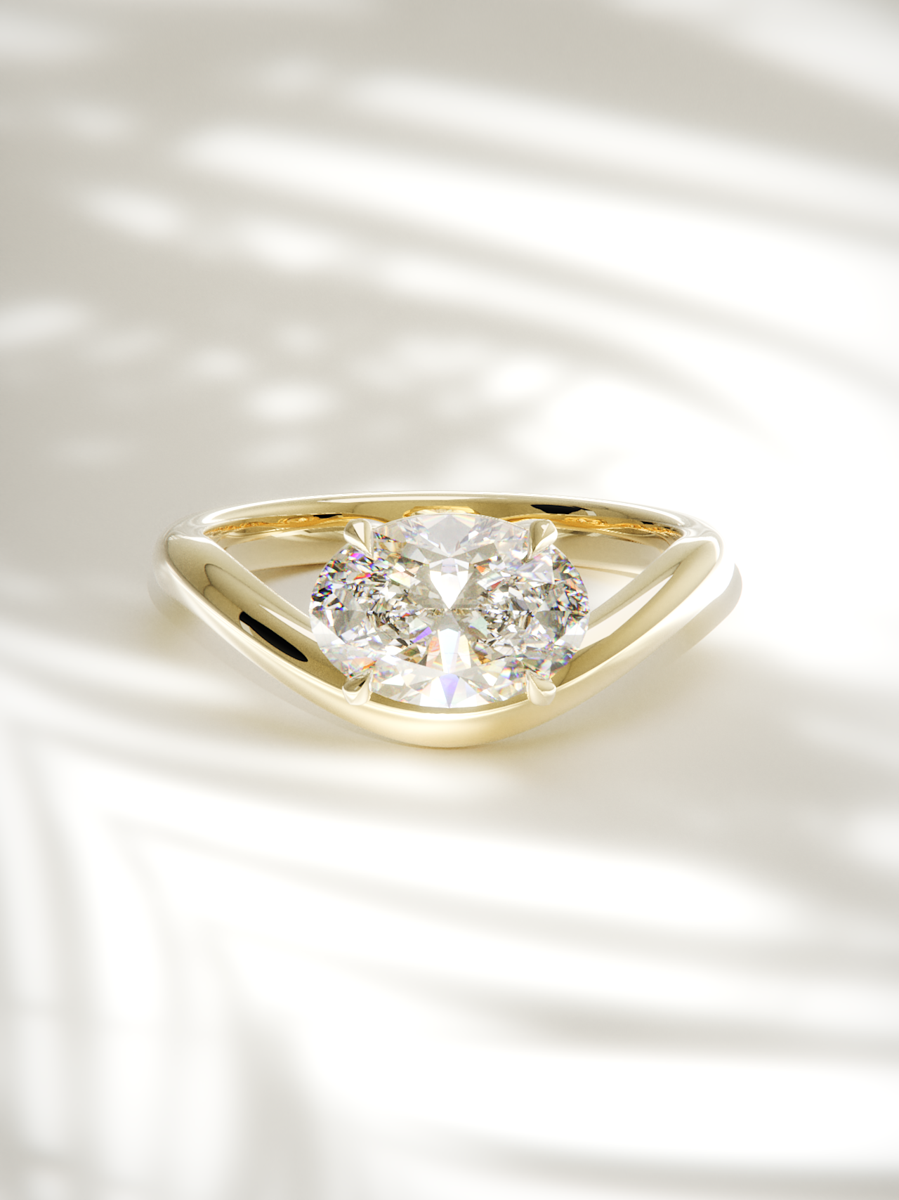 The Arco | East West Oval Solitaire (Copy) (Copy)