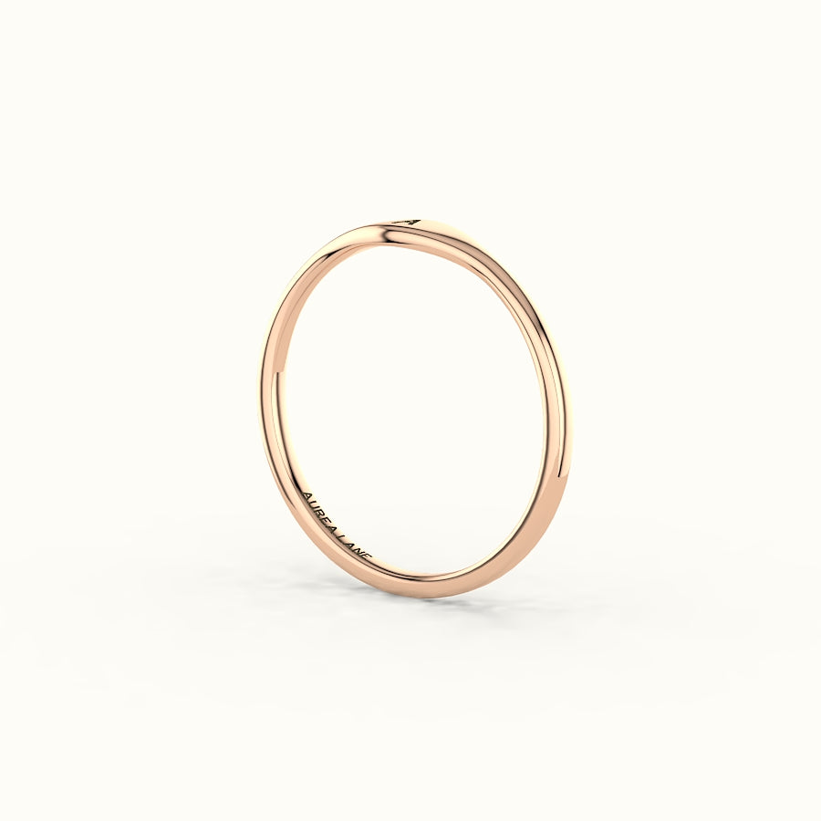 Anillo de sello con inicial moderna