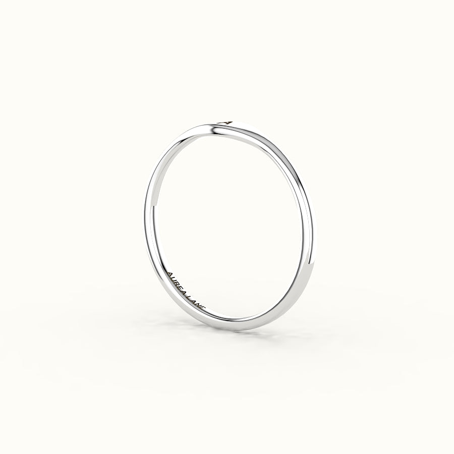 Anillo de sello con inicial moderna