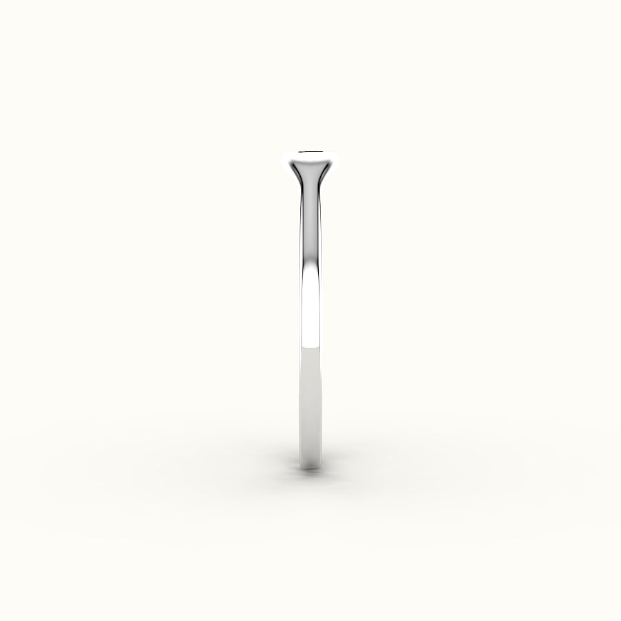 Anillo de sello con inicial moderna