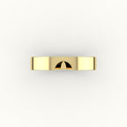 Classic Oval or Pear Cut Carved Wedding Band