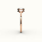 Oval Cut Three-Stone Setting with Vertical Baguettes