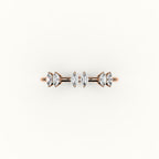 Banda de diamantes ovalados salteados