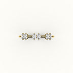 Banda de diamantes ovalados salteados