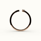 Pear Cut Initial and Diamond Ring