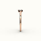 Pear Cut Initial and Diamond Ring