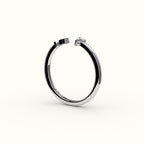 Pear Cut Initial and Diamond Ring