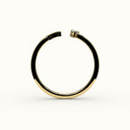 Pear Cut Initial and Diamond Ring