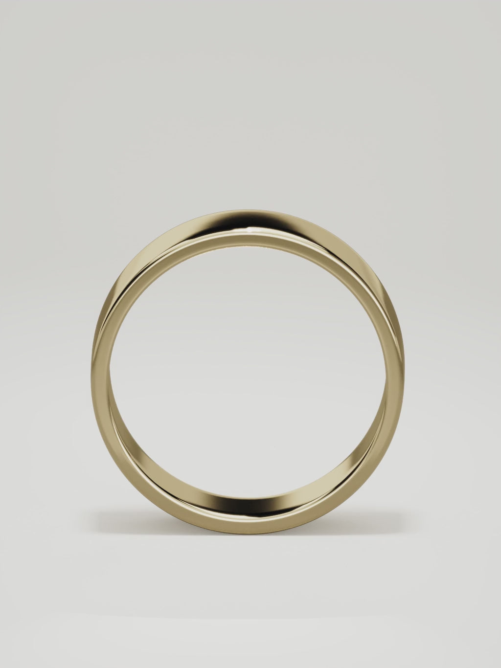 The Noble flat men's wedding band in 14K yellow gold, 7 mm, 360 turntable video