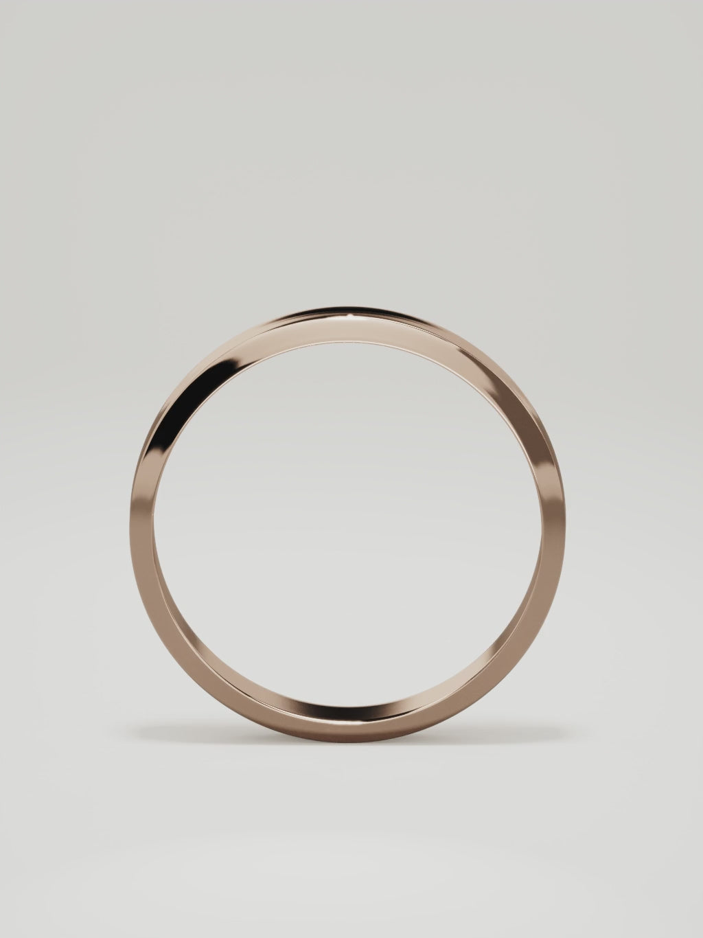 The Canto chamfered-edge men's wedding band in 14K rose gold, 4 mm, 360 turntable video