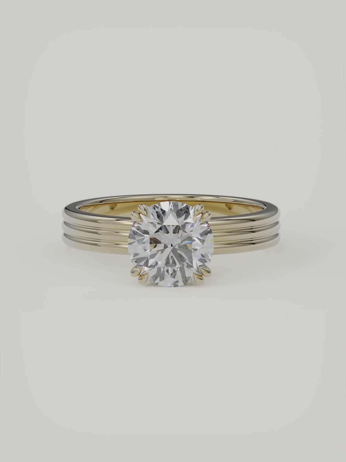 The Lira | Round Solitaire — 14K Yellow Gold — Video