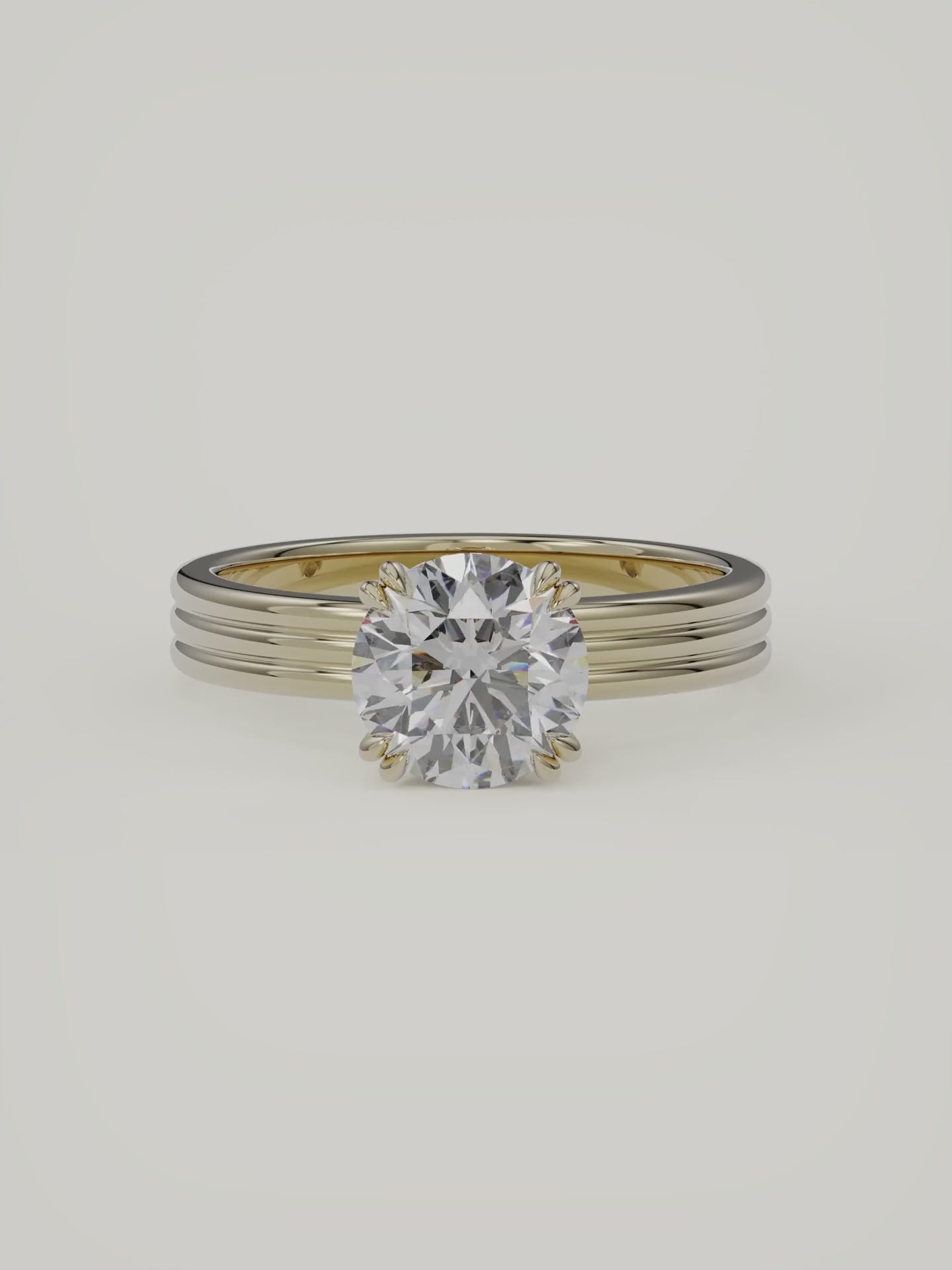 The Lira | Round Solitaire — 14K Yellow Gold — Video