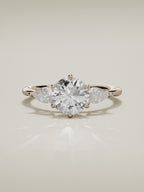 The Gala round lab-grown diamond solitaire in 14K rose gold, 360 turntable video