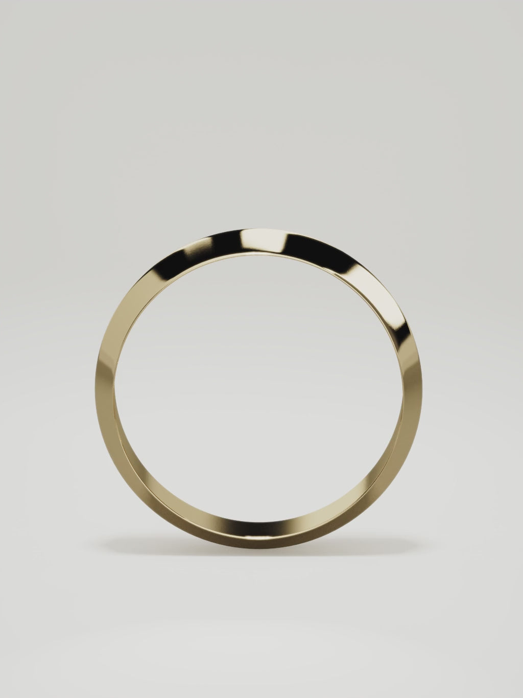 The Filo knife-edge men's wedding band in 14K yellow gold, 5 mm, 360 turntable video