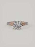The Duo | Round Solitaire — 14K Rose Gold — Video