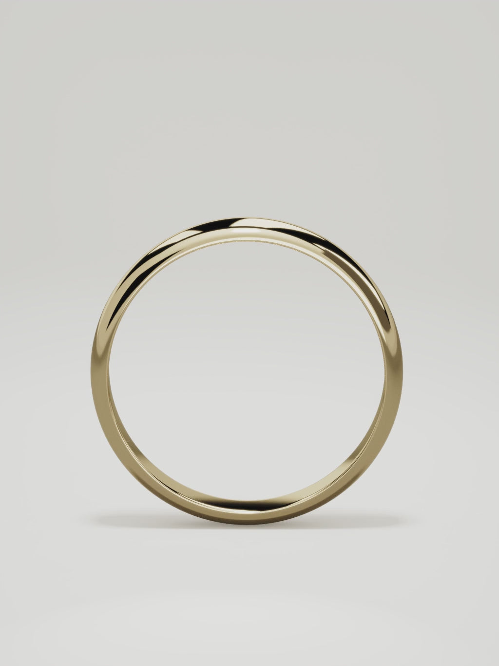 The Domo domed men's wedding band in 14K yellow gold, 4 mm, 360 turntable video