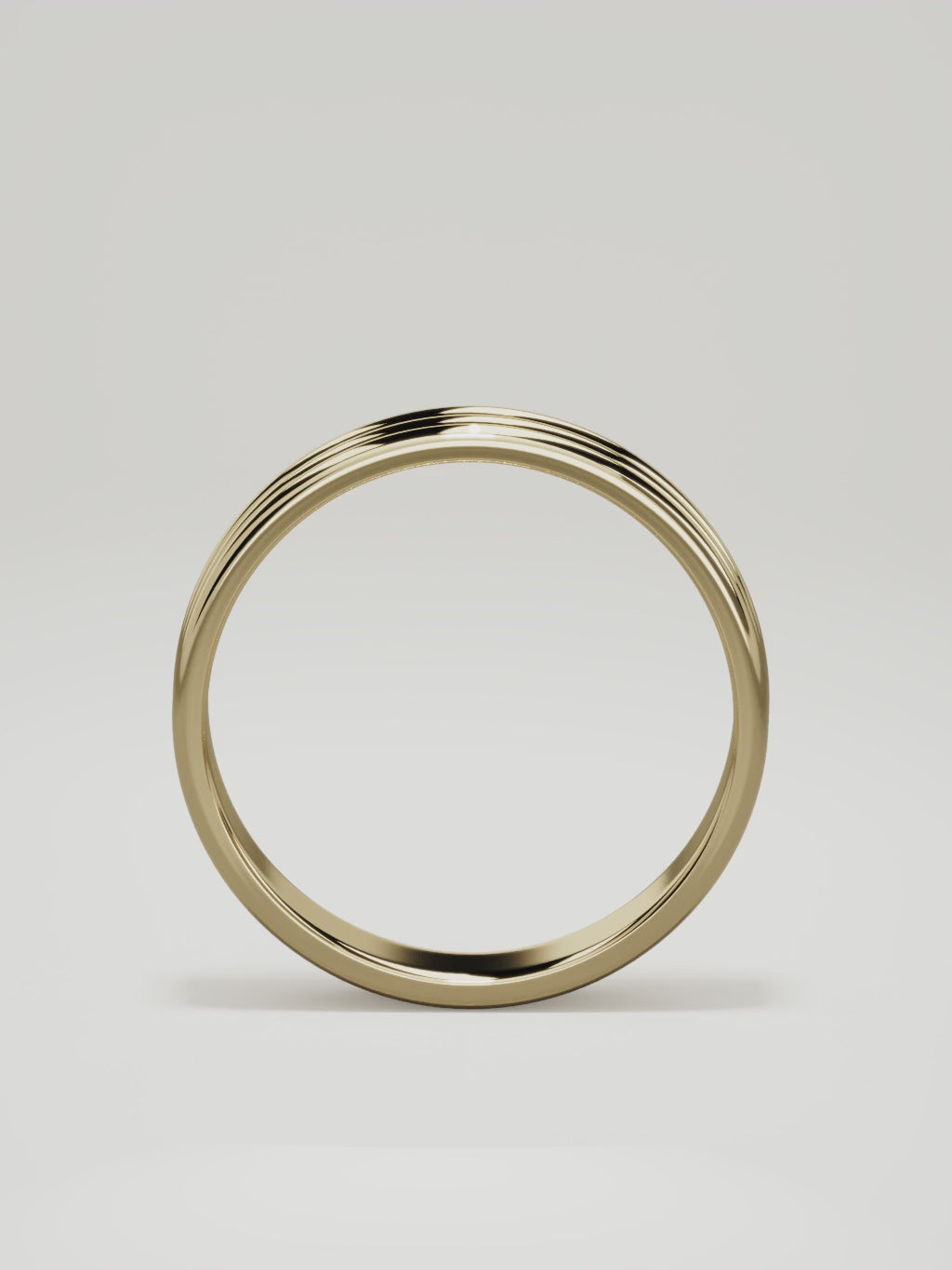 The Doble double-groove men's wedding band in 14K yellow gold, 5 mm, 360 turntable video