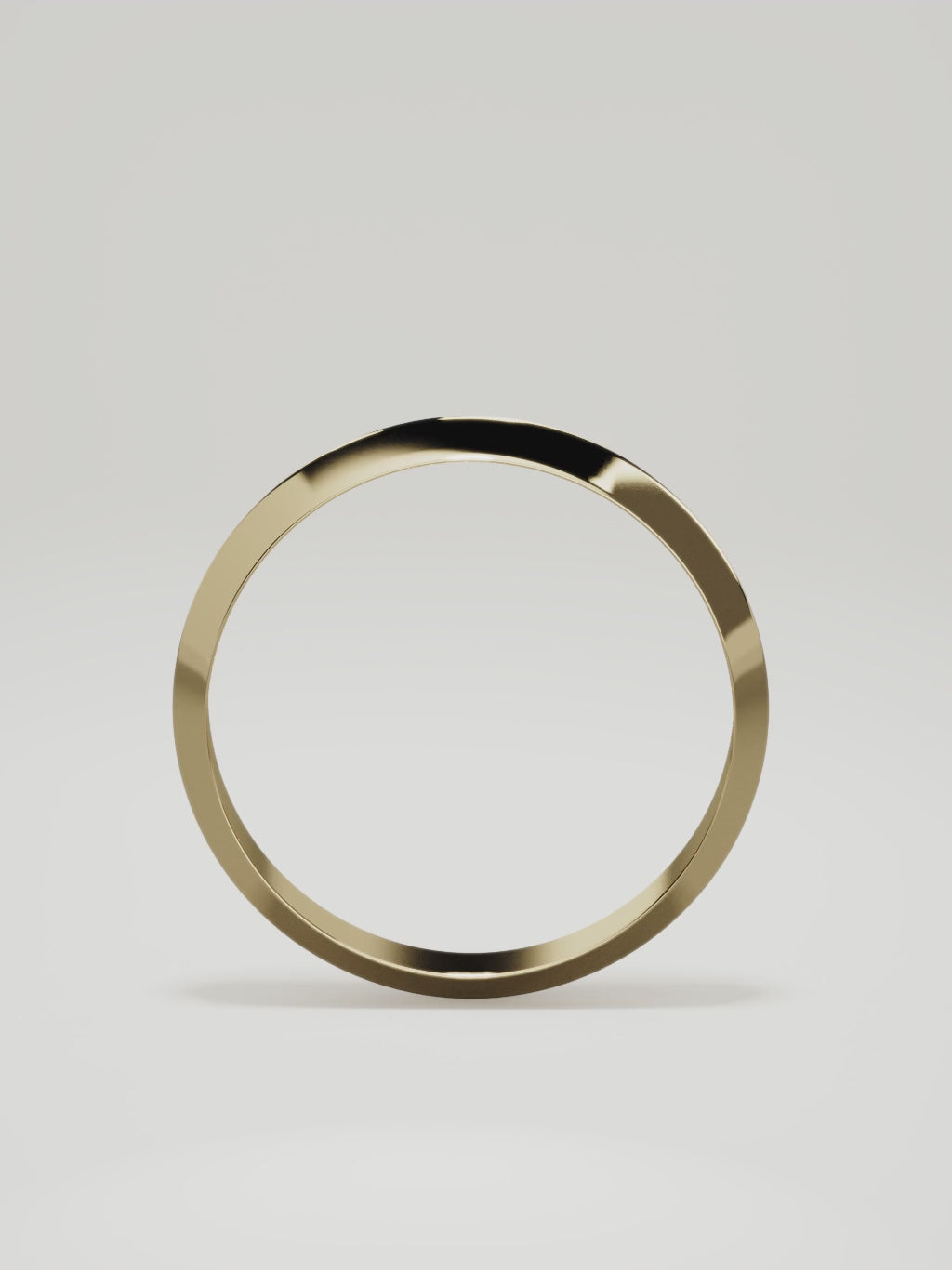 The Filo knife-edge men's wedding band in 14K yellow gold, 4 mm, 360 turntable video
