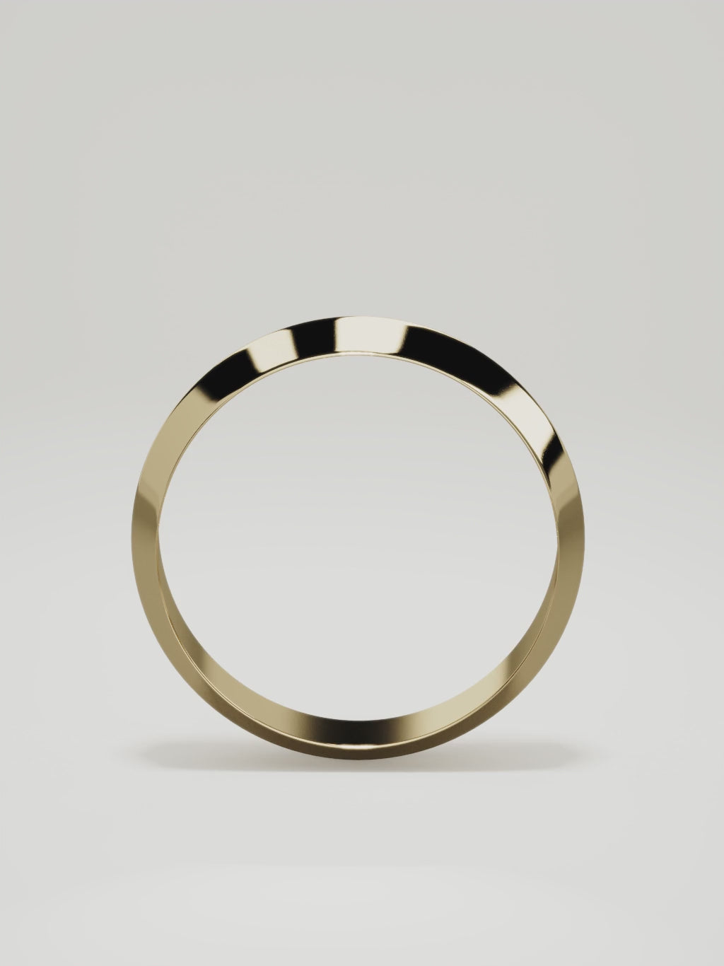 The Filo knife-edge men's wedding band in 14K yellow gold, 6 mm, 360 turntable video