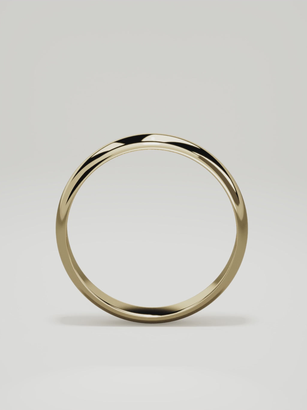 The Domo domed men's wedding band in 14K yellow gold, 5 mm, 360 turntable video