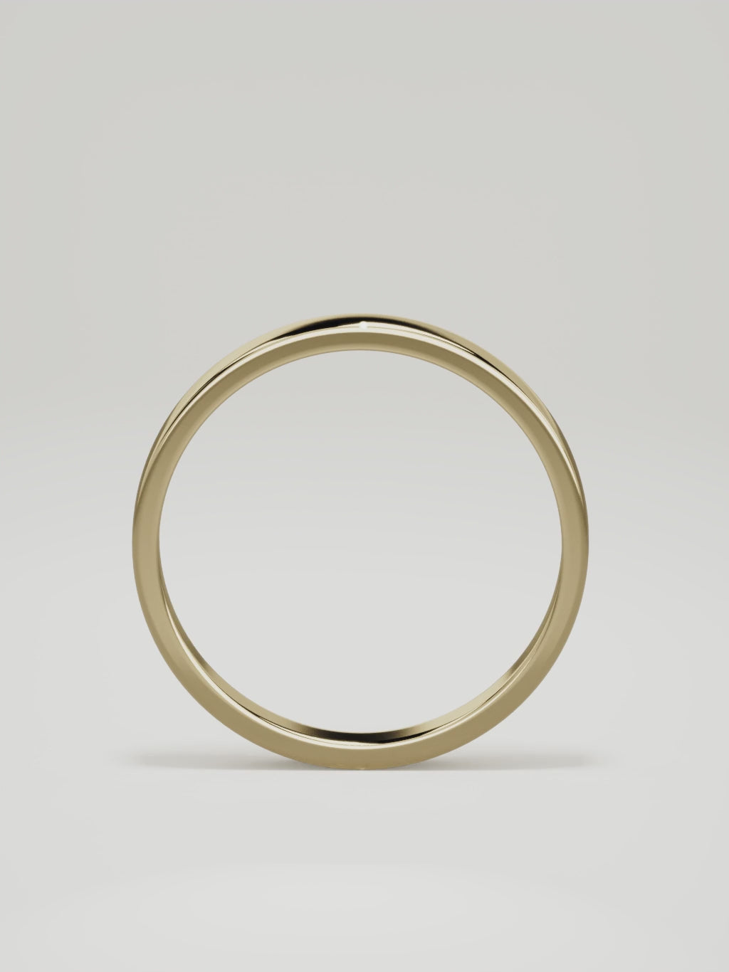 The Noble flat men's wedding band in 14K yellow gold, 3 mm, 360 turntable video