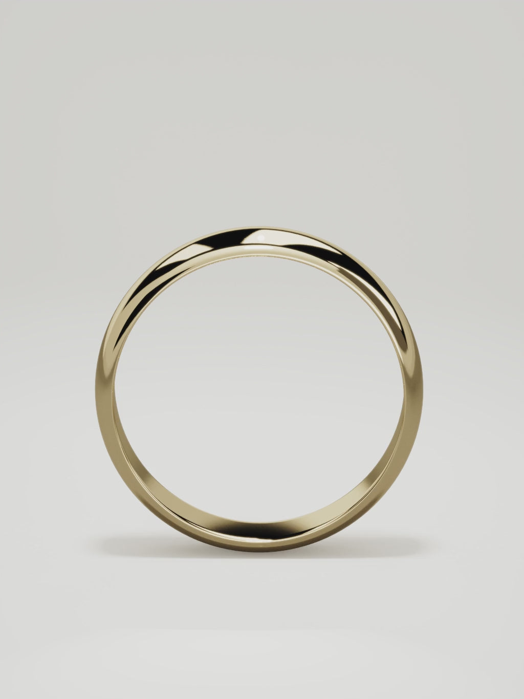 The Domo domed men's wedding band in 14K yellow gold, 6 mm, 360 turntable video