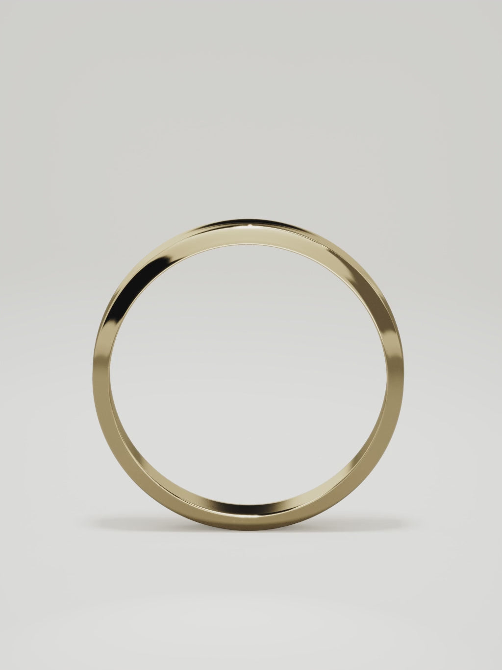 The Canto chamfered-edge men's wedding band in 14K yellow gold, 4 mm, 360 turntable video