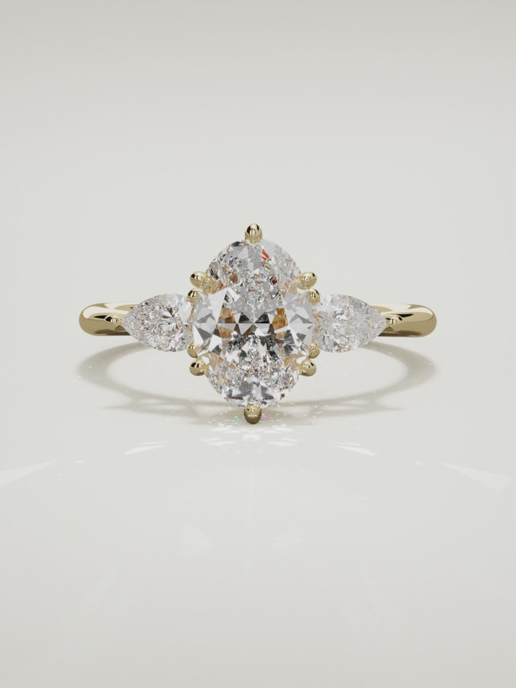 The Gala oval lab-grown diamond ring in 14K yellow gold, 360 turntable video
