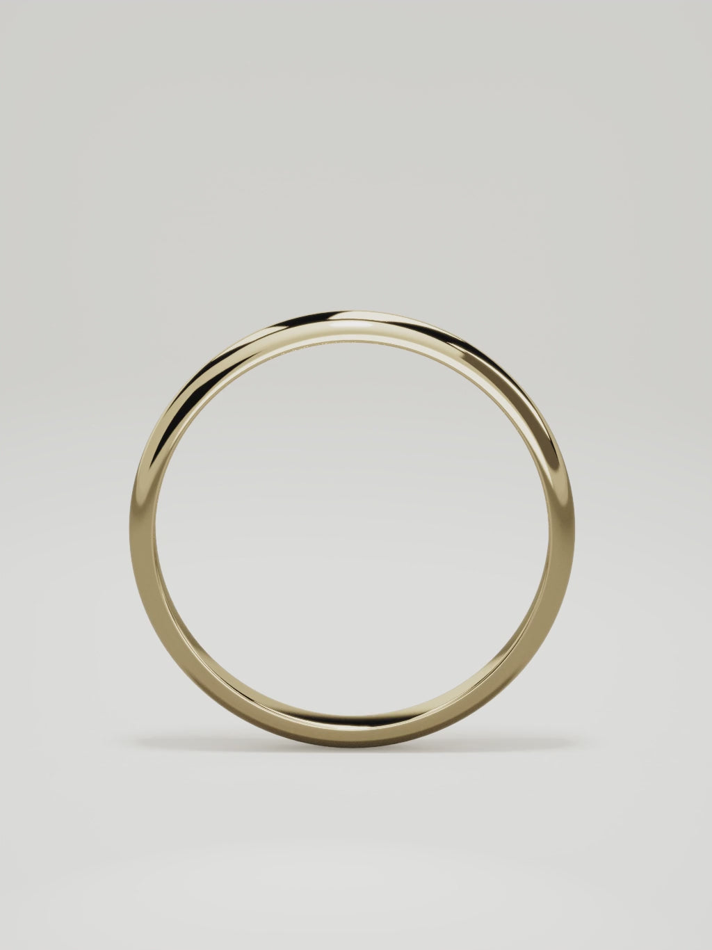 The Domo domed men's wedding band in 14K yellow gold, 3 mm, 360 turntable video