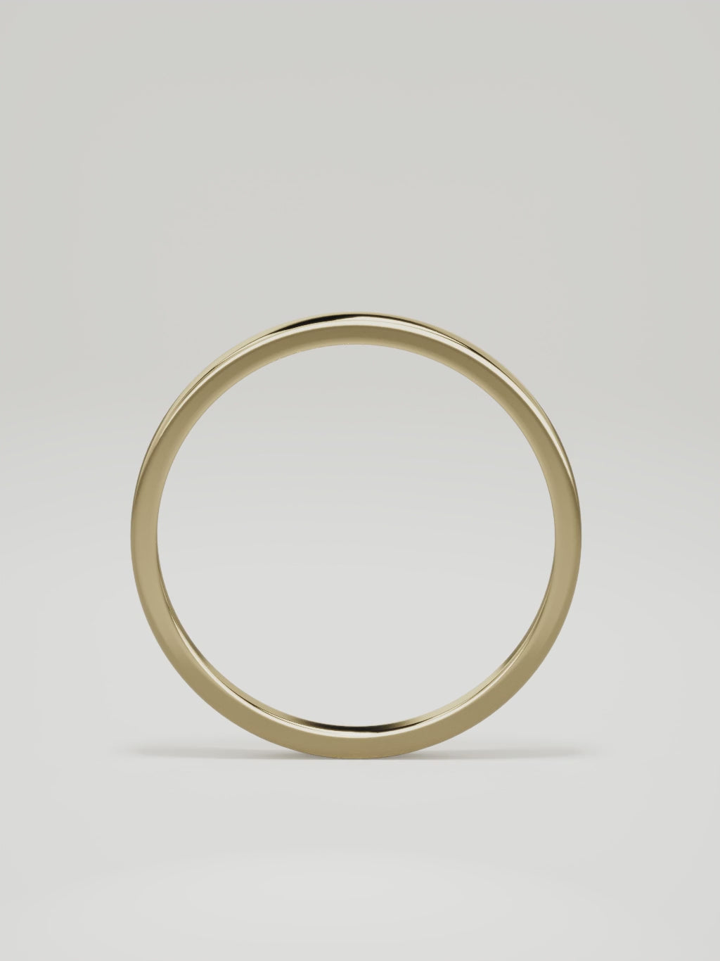 The Noble flat men's wedding band in 14K yellow gold, 2 mm, 360 turntable video