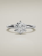 The Velo round lab-grown diamond solitaire in 14K white gold, 360 turntable video