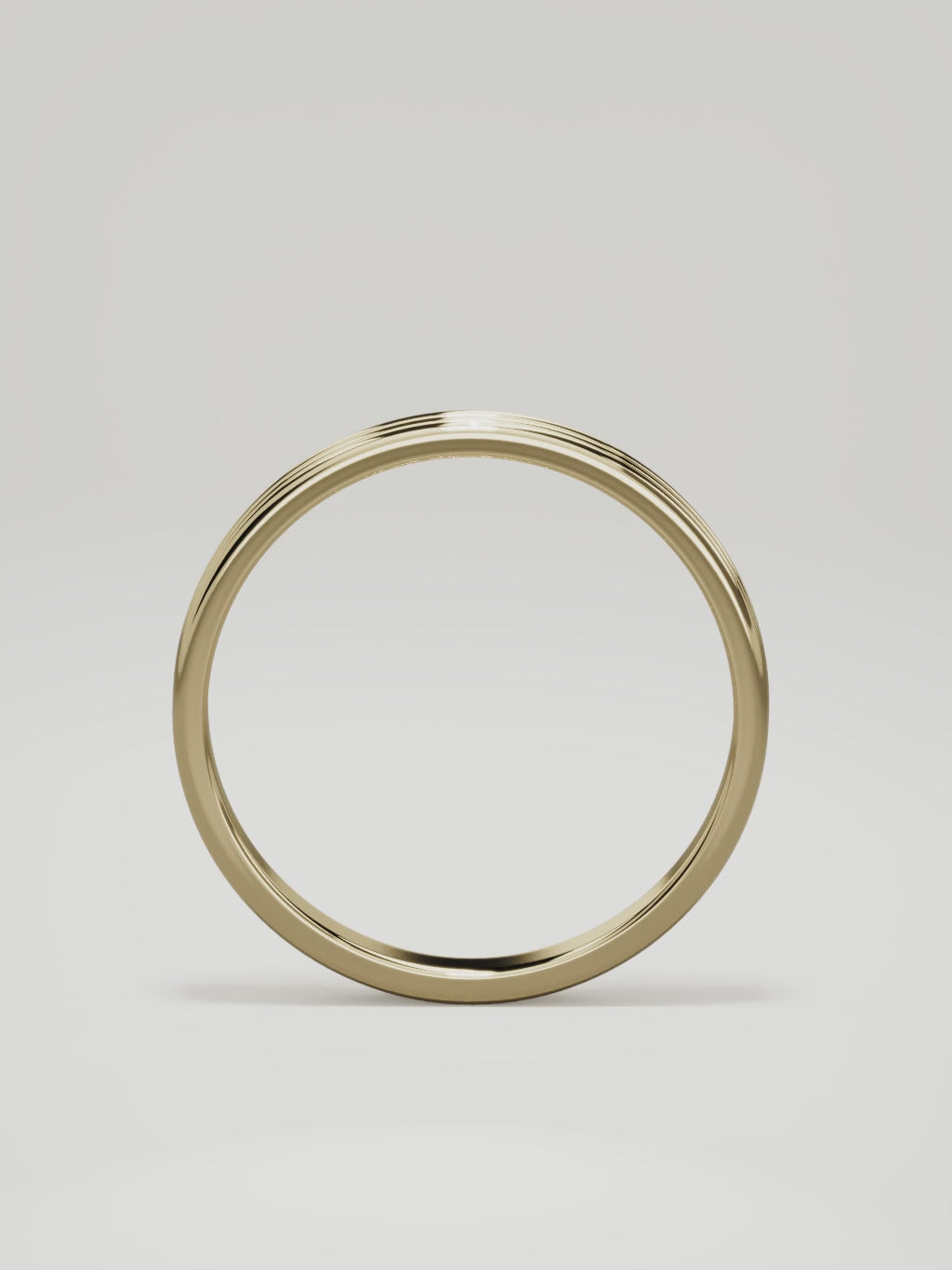 The Doble double-groove men's wedding band in 14K yellow gold, 3 mm, 360 turntable video