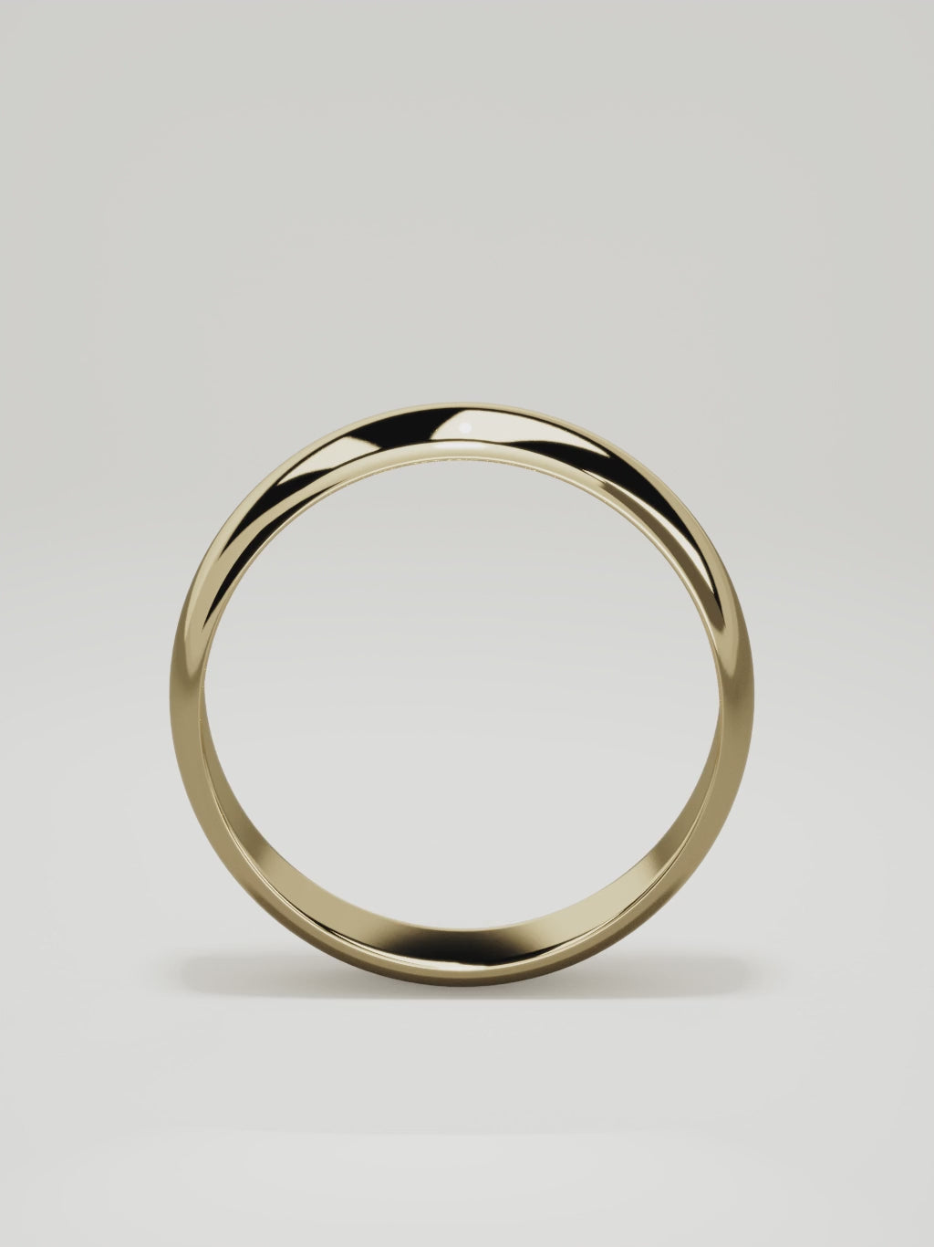 The Domo domed men's wedding band in 14K yellow gold, 7 mm, 360 turntable video