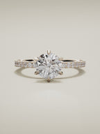 The Vitral round lab-grown diamond solitaire in 14K rose gold, 360 turntable video