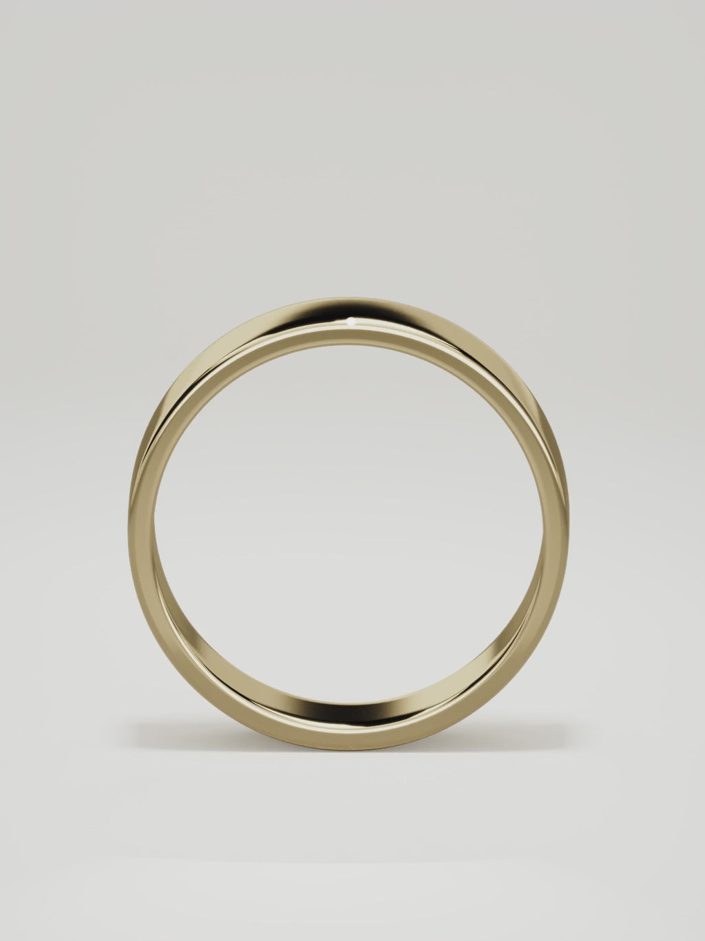 The Noble flat men's wedding band in 14K yellow gold, 6 mm, 360 turntable video