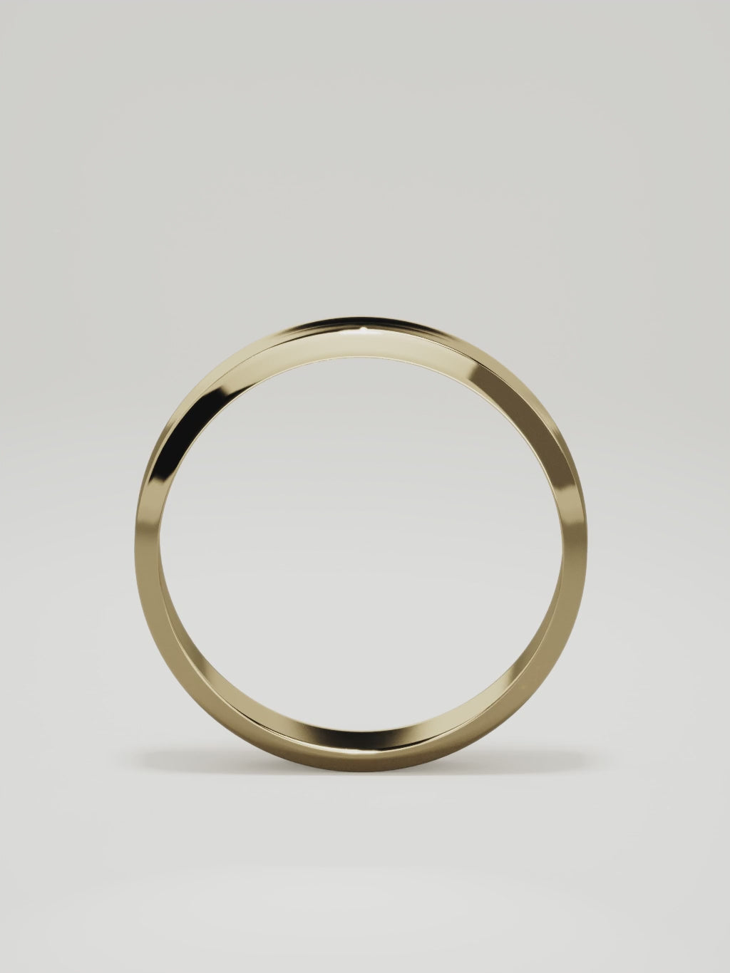 The Canto chamfered-edge men's wedding band in 14K yellow gold, 5 mm, 360 turntable video