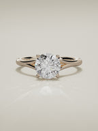 The Lazo round lab-grown diamond solitaire in 14K rose gold, 360 turntable video