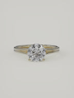 The Duo | Round Solitaire — 14K Yellow Gold — Video