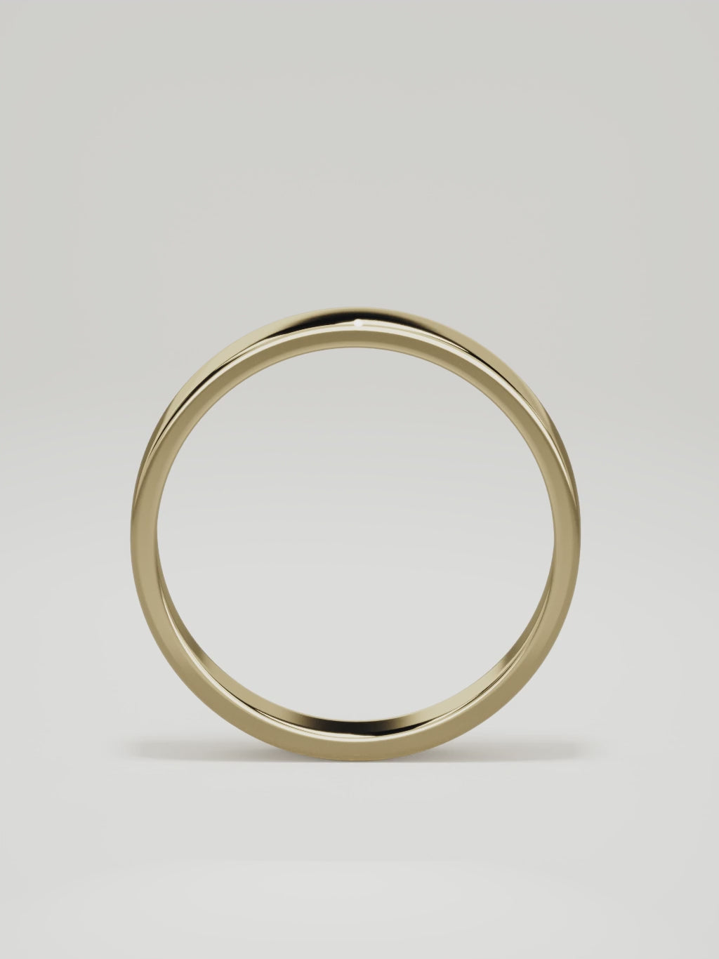 The Noble flat men's wedding band in 14K yellow gold, 4 mm, 360 turntable video