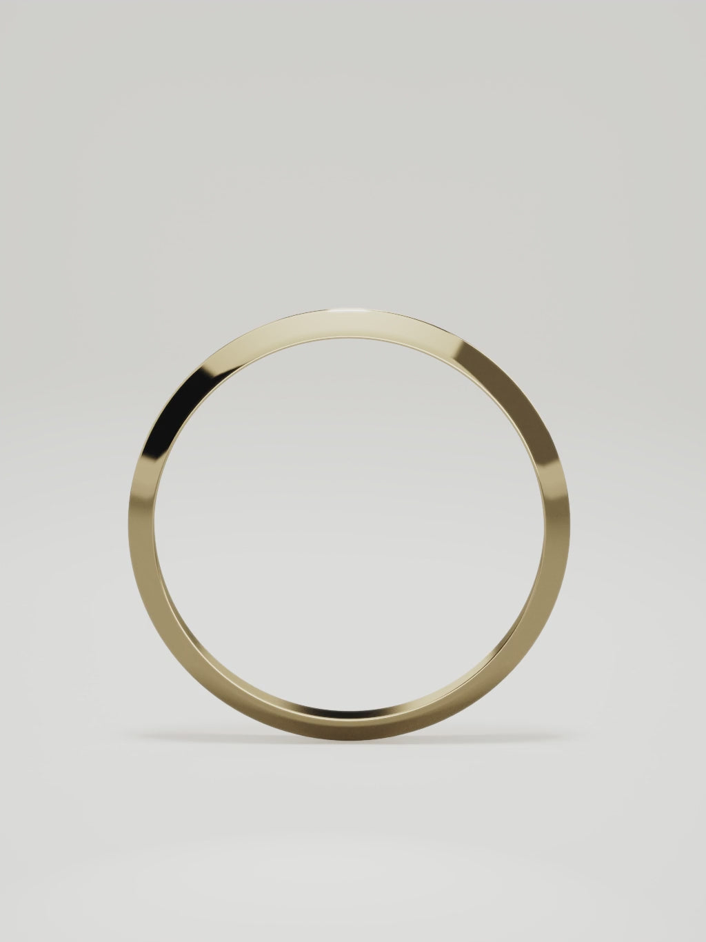 The Filo knife-edge men's wedding band in 14K yellow gold, 2 mm, 360 turntable video