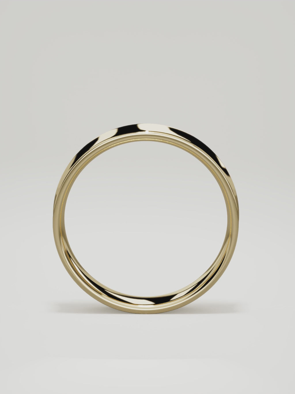 The Calma comfort-fit flat men's wedding band in 14K yellow gold, 5 mm, 360 turntable video