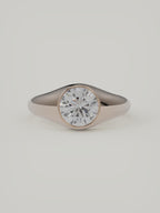 The Cala | Round Bezel Solitaire — 14K Rose Gold — Video