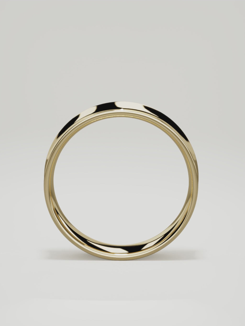 The Calma comfort-fit flat men's wedding band in 14K yellow gold, 6 mm, 360 turntable video