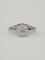 The Cala | Round Bezel Solitaire — 14K Yellow Gold — Video