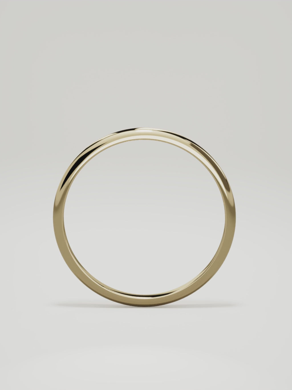 The Domo domed men's wedding band in 14K yellow gold, 2 mm, 360 turntable video